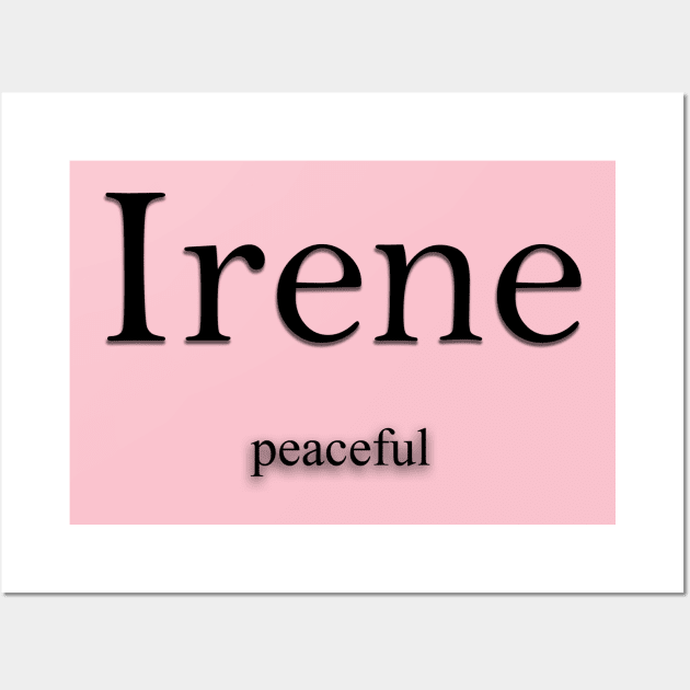 Irene Name meaning Wall Art by Demonic cute cat